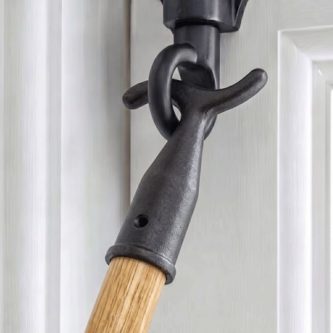 The 11cm Iron Window Pole Hook Being Used to Hook an Out of Reach Latch - Digital Illustration 