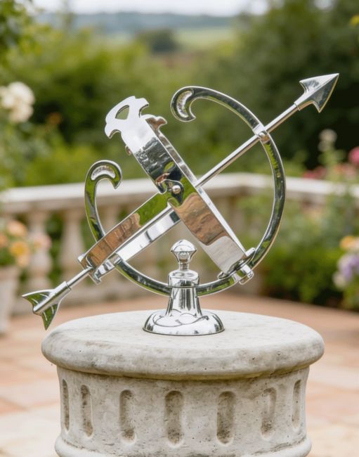 Bright Chrome Armillary 16.5cm