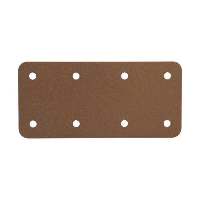 The 170mm Brown Railway Sleeper Straight Joining Plate on a White Background 