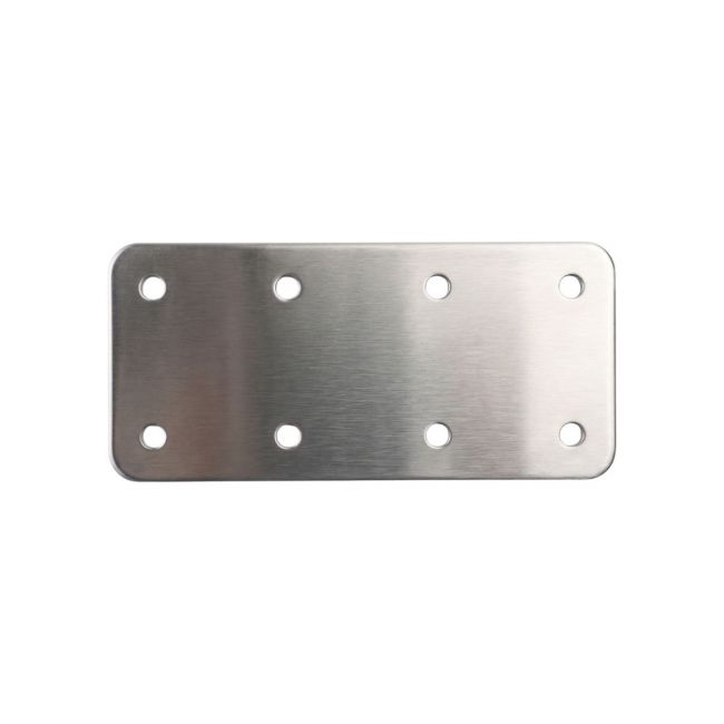 The 170mm Stainless Steel Railway Sleeper Straight Joining Plate on a White Background 
