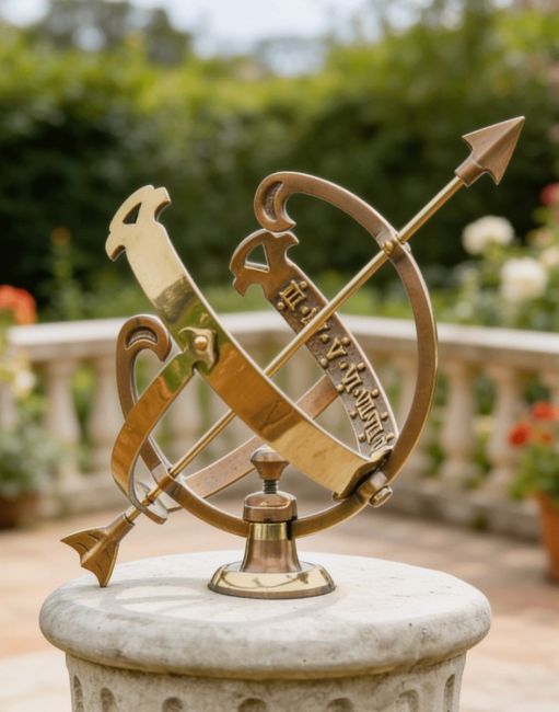 "Profatius" Armillary Created From Antique Brass