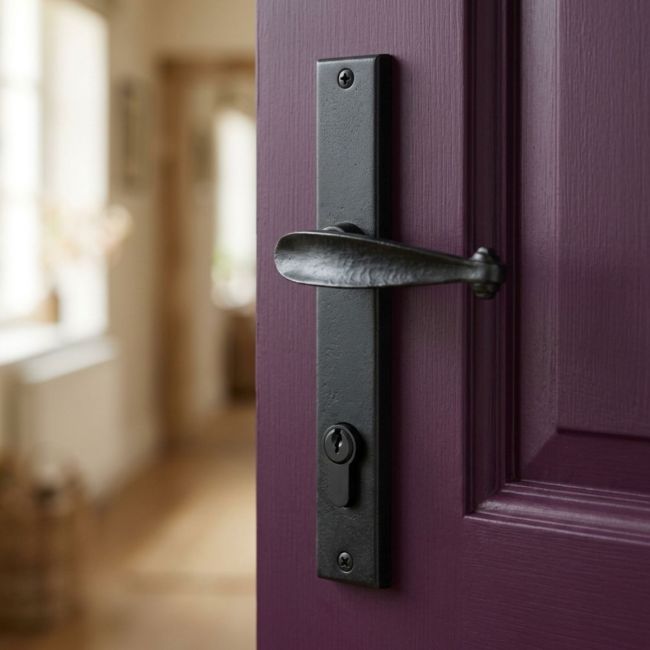 "Bancroft" Black Beeswax Slimline Lever Door Handle Front "Bancroft" Black Beeswax Slimline Lever Door Handle Front