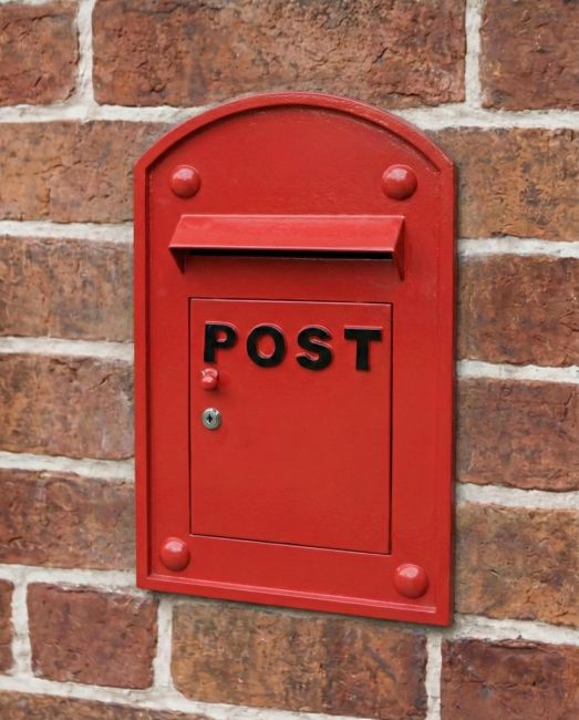 The "Bayswater" Red Post Box on wall The "Bayswater" Red Post Box on wall