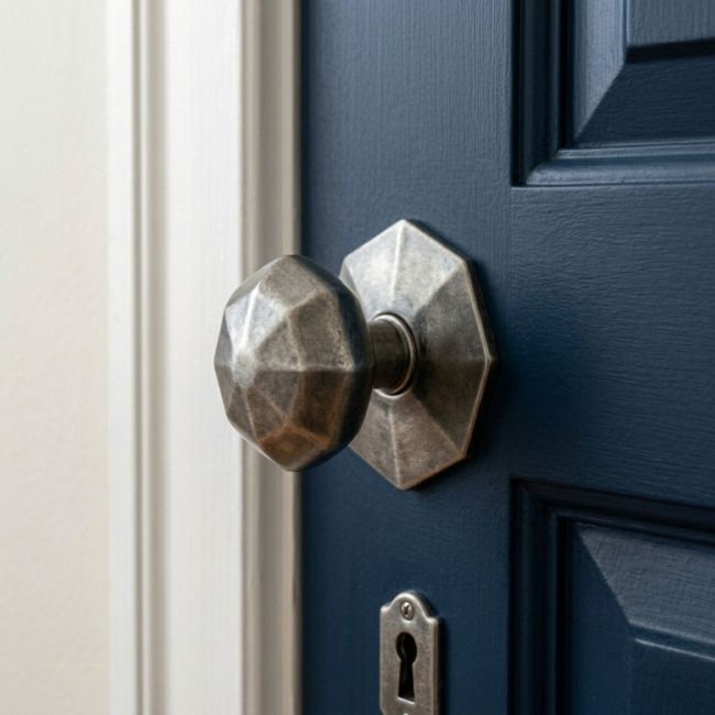 Pewter Beaufort Octagonal Centre Door Knob Size Pewter Beaufort Octagonal Centre Door Knob Size