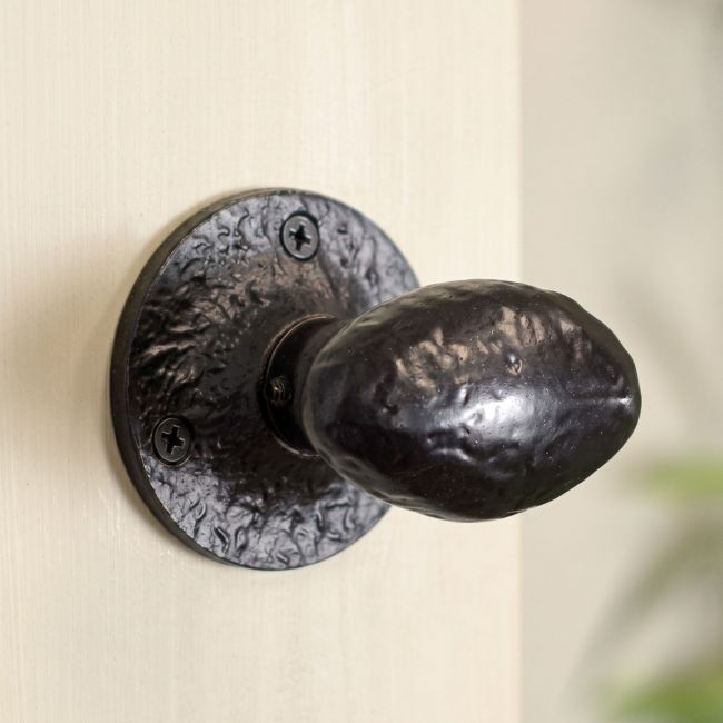 "Bulmershe Place" Black Oval Shaped Door Knobs "Bulmershe Place" Black Oval Shaped Door Knobs