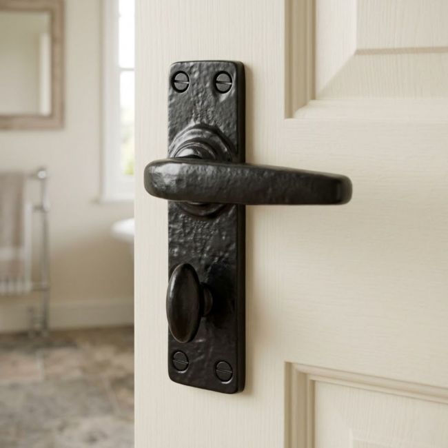 Smooth Bathroom Lever Lock Set Smooth Bathroom Lever Lock Set