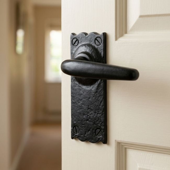 Lever Latch Set Black Iron Lever Latch Set Black Iron