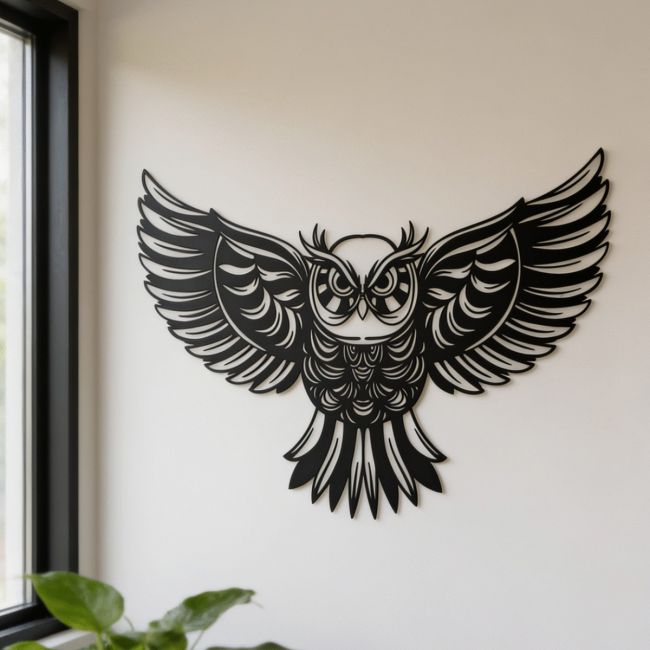 "Great Horned Owl" Wall Art in Situ in the Home "Great Horned Owl" Wall Art in Situ in the Home