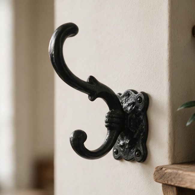 "Hebeney Court" Black Iron Coat Hook