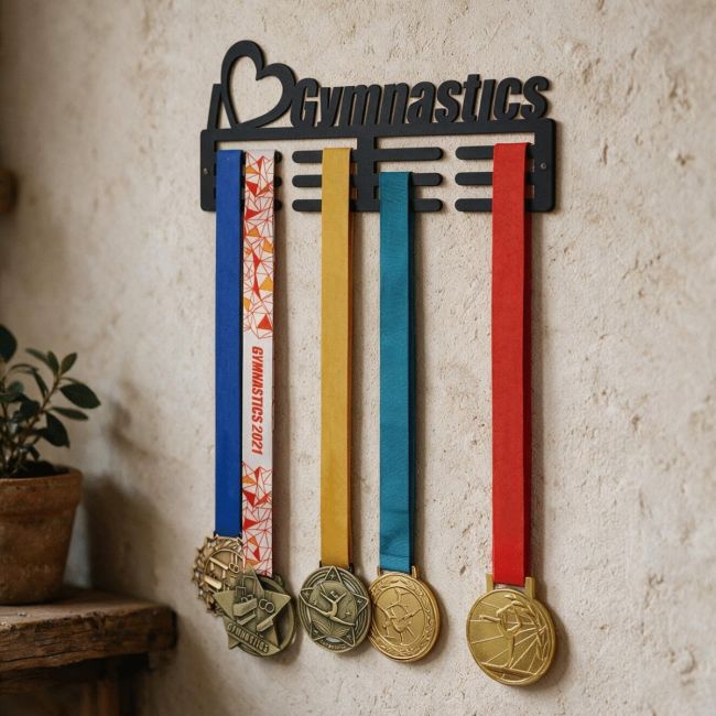 I Heart Gymnastics Sports Medal Hanger 
