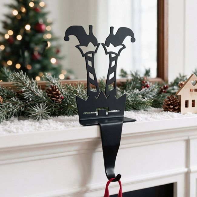 "Jolly Holly" Elf Stocking Holder 