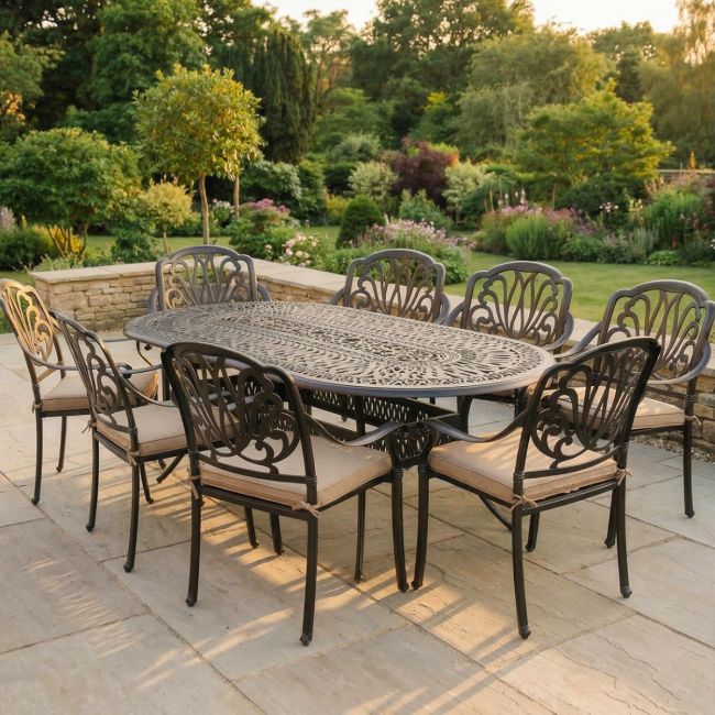 Antique Bronze "Summerworth " Dining Set in Situ