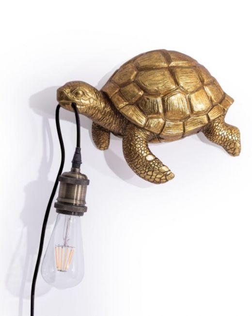 The "Oceanic Guide" Turtle Wall Light Shown from the Front on a White Background The "Oceanic Guide" Turtle Wall Light Shown from the Front on a White Background