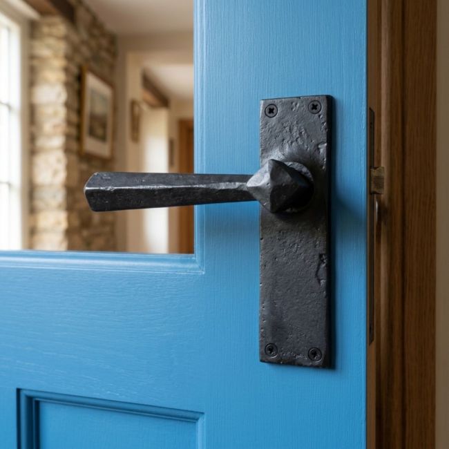 "Adria" Straight Lever Latch Set Finished In a Beeswax Finish "Adria" Straight Lever Latch Set Finished In a Beeswax Finish