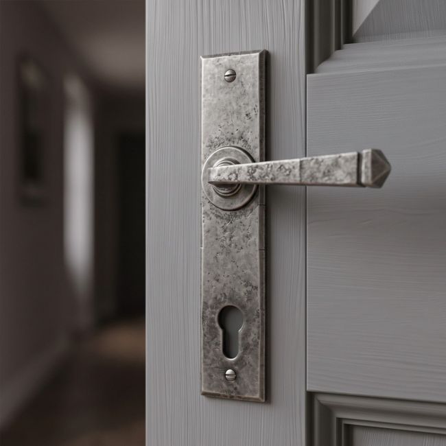 Lever Espagnolette Lock Set Unsprung Pewter