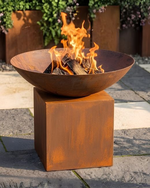 "Solstice" Raised Rustic Fire Bowl "Solstice" Raised Rustic Fire Bowl