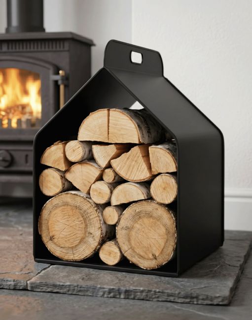 "Southmain" Black Iron Log Carrier in Situ "Southmain" Black Iron Log Carrier in Situ