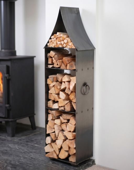 "The Tower" Steel Log & Kindling Store in Situ "The Tower" Steel Log & Kindling Store in Situ