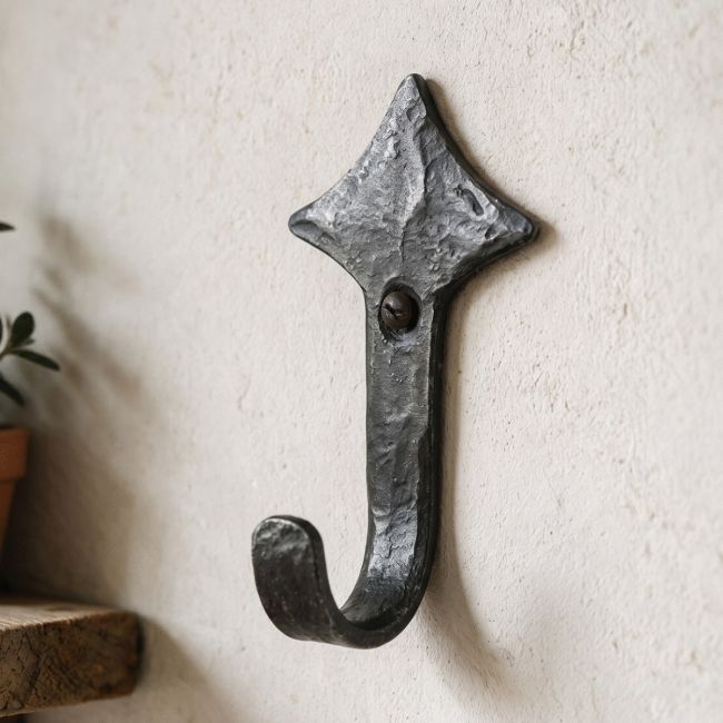 Bees wax wrought iron coat hook Bees wax wrought iron coat hook