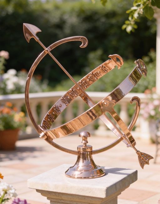 Polished Copper Armillary - 24cm