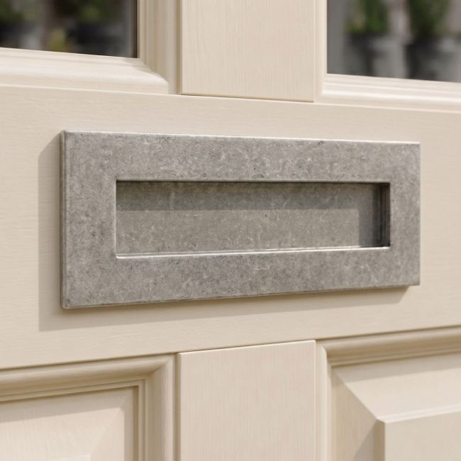 Small Cast Brass Traditional Letter Plate- Pewter 