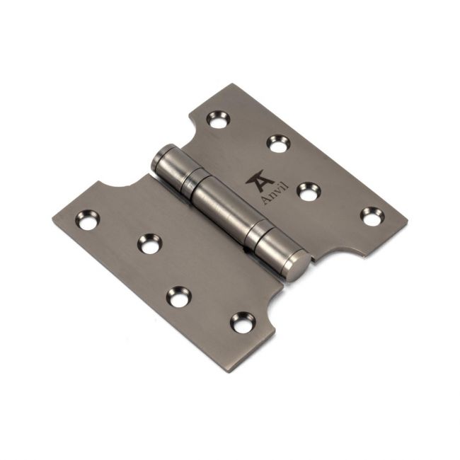 The 2" Heavy Duty Parliament Door Hinges (Pair) in Aged Bronze Shown on a White Background