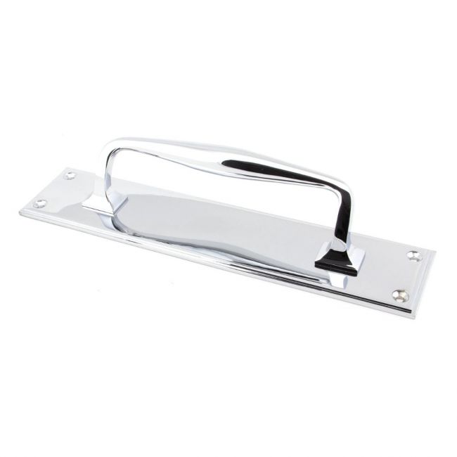 300mm Swelled Grip Door Handle with Backplate - Polished Chrome 300mm Swelled Grip Door Handle with Backplate - Polished Chrome