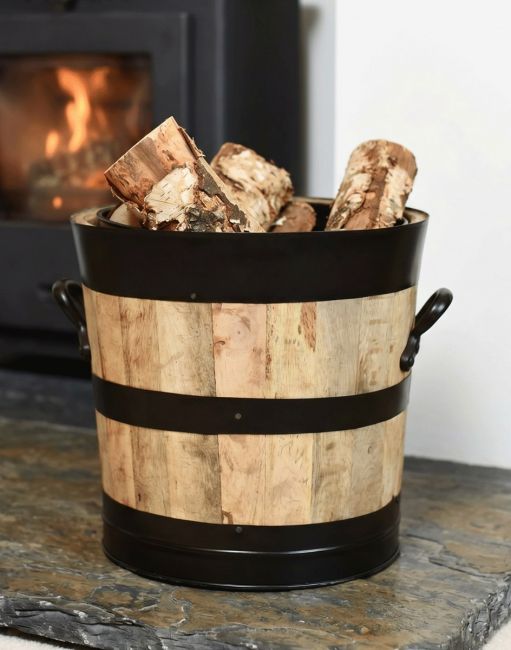 Innsbruck Wooded Coal Scuttle - 30cm Innsbruck Wooded Coal Scuttle - 30cm