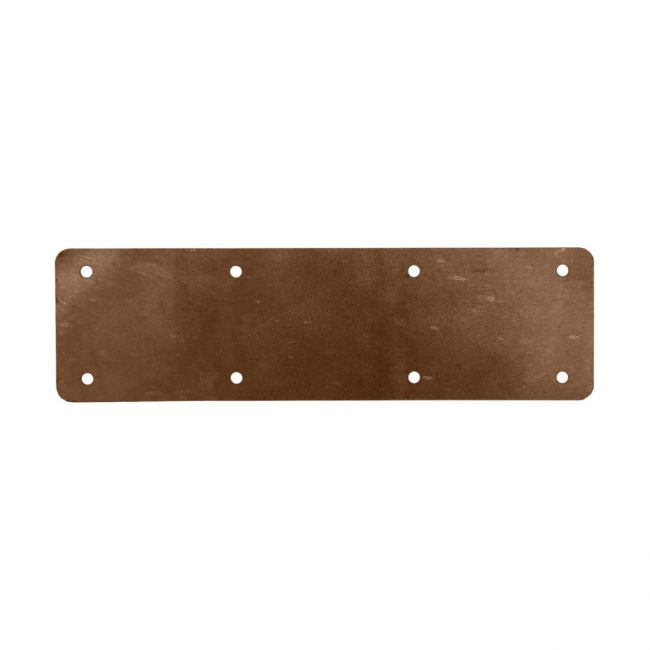 The 350mm Brown Railway Sleeper Straight Joining Plate on a White Background 