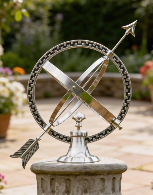Polished Chrome "Almwick Manor" Armillary - 37cm