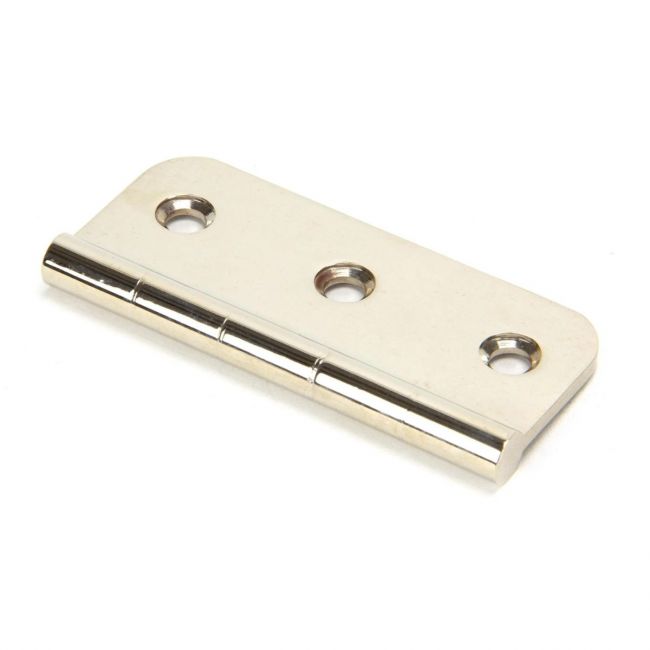 The 3" Traditional Mock Window Hinge in Polished Nickel on a White Background The 3" Traditional Mock Window Hinge in Polished Nickel on a White Background