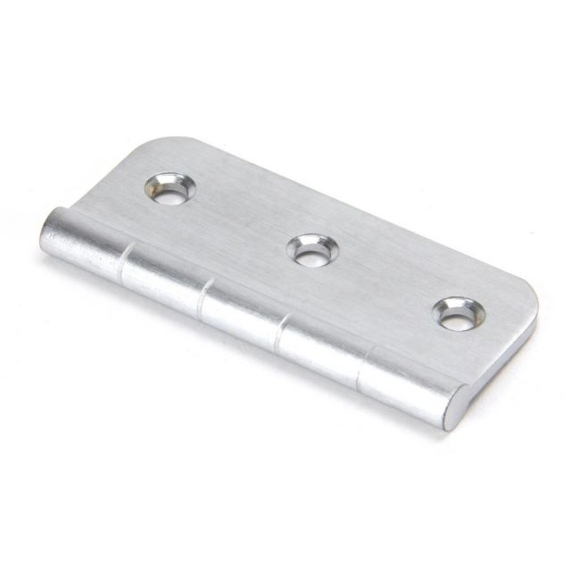 The 3" Traditional Mock Window Hinge in Satin Chrome on a White Background The 3" Traditional Mock Window Hinge in Satin Chrome on a White Background