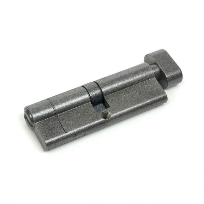 5-Pin Euro Cylinder Thumbturn Lock Keyed to Differ - 45/45 - Pewter