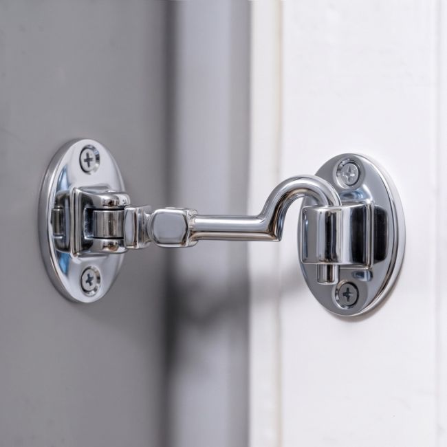 Heavy Bright Chrome Cabin Hooks Silent Type Heavy Bright Chrome Cabin Hooks Silent Type