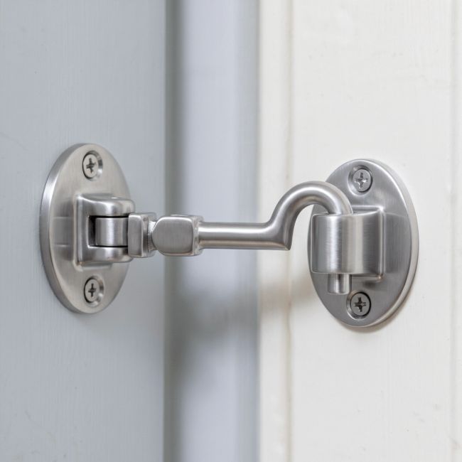 Satin Chrome Heavy Duty Silent Cabin Hook Satin Chrome Heavy Duty Silent Cabin Hook