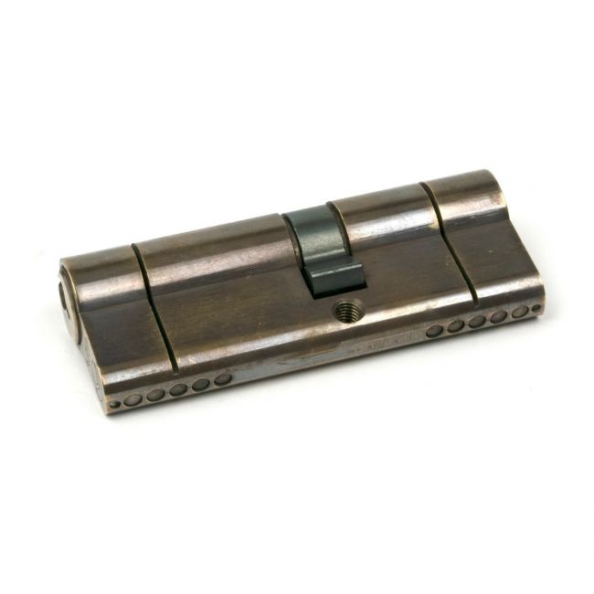 The 5-Pin Euro Cylinder Lock Keyed Alike - 35/45 - Aged Brass on a White Background The 5-Pin Euro Cylinder Lock Keyed Alike - 35/45 - Aged Brass on a White Background