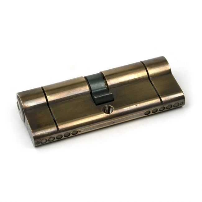The 5-Pin Euro Cylinder Lock Keyed Alike - 40/40 - Aged Brass on a White Background The 5-Pin Euro Cylinder Lock Keyed Alike - 40/40 - Aged Brass on a White Background