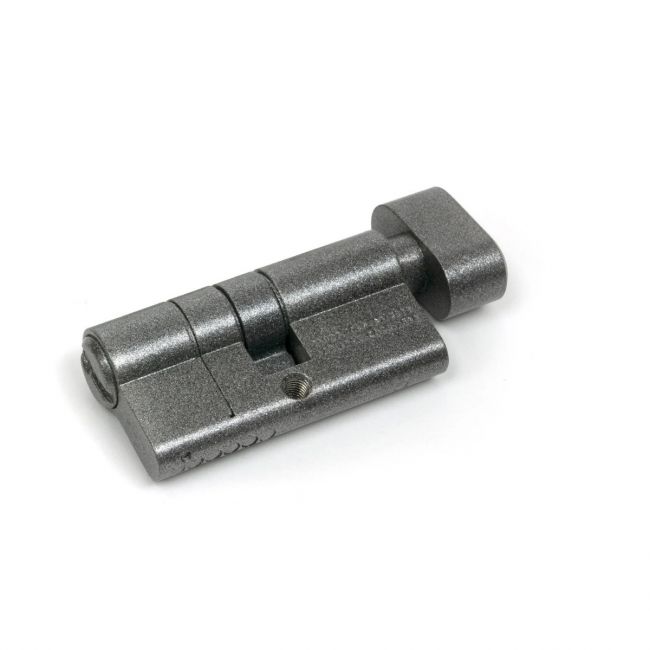 The 5-Pin Euro Cylinder Thumbturn Lock Keyed to Differ - 30/30 - Pewter on a White Background 