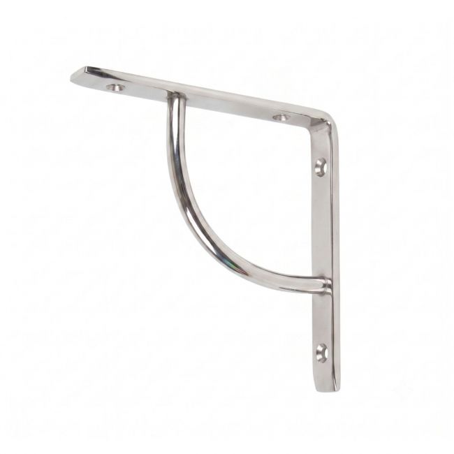 The 6"" x 6"" Arched Shelf Bracket Natural Smooth Finish on a White Background The 6"" x 6"" Arched Shelf Bracket Natural Smooth Finish on a White Background