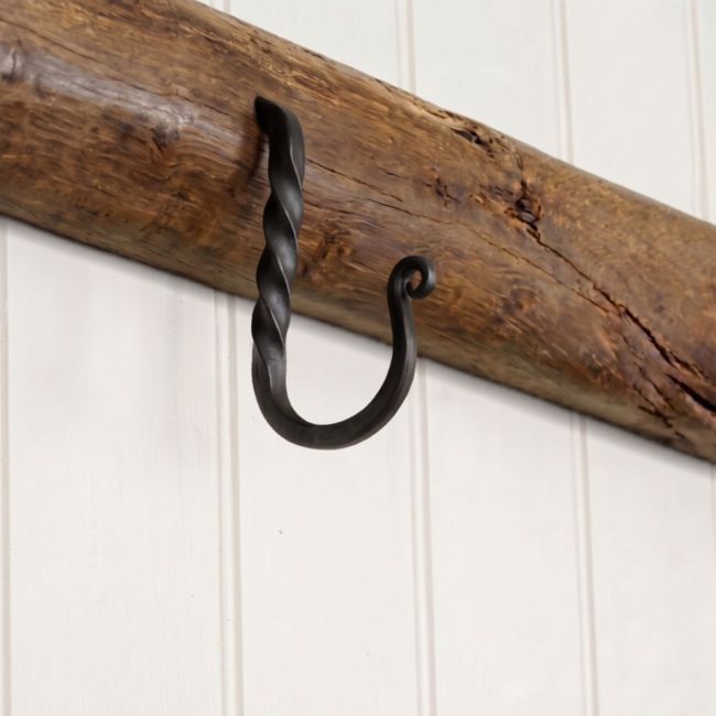 Blacksmith Style Cup Hook Finished in a Black Finish Blacksmith Style Cup Hook Finished in a Black Finish