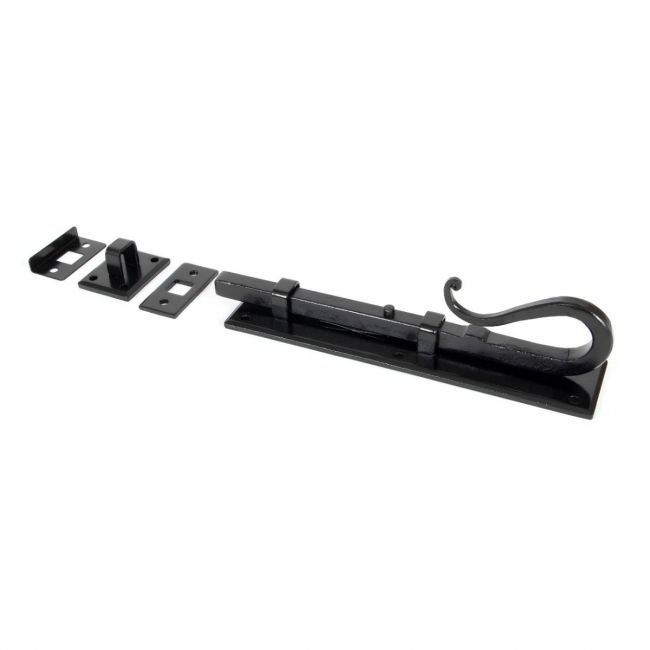 The 8" Shepherds Crook Security Bolt for Windows & Doors in a Black Finish