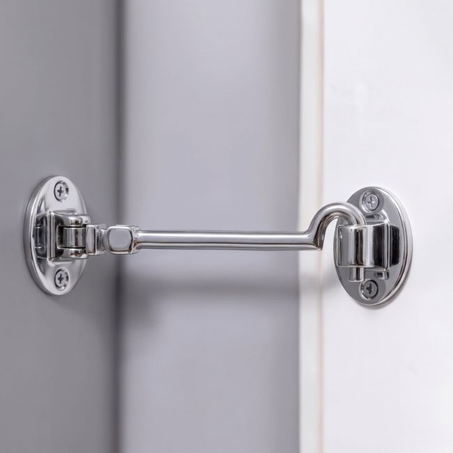 Heavy Bright Chrome Cabin Hooks Silent Type Heavy Bright Chrome Cabin Hooks Silent Type