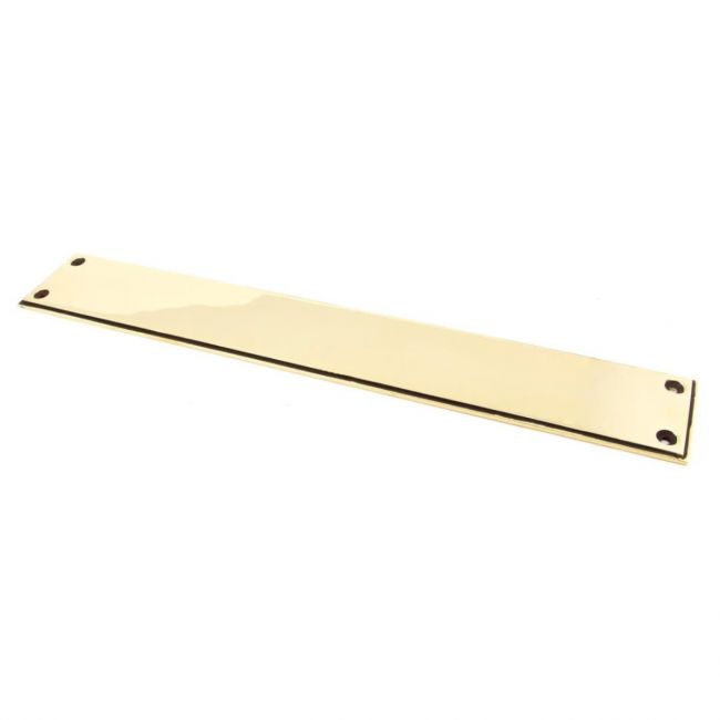 The Aged Brass 425mm Linear Period Fingerplate Door Push Plate