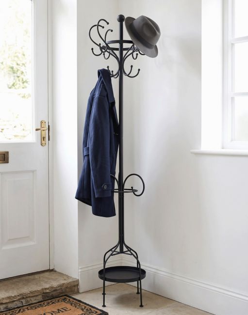 “Amesbury Hall” Coat Stand in a Black Finish