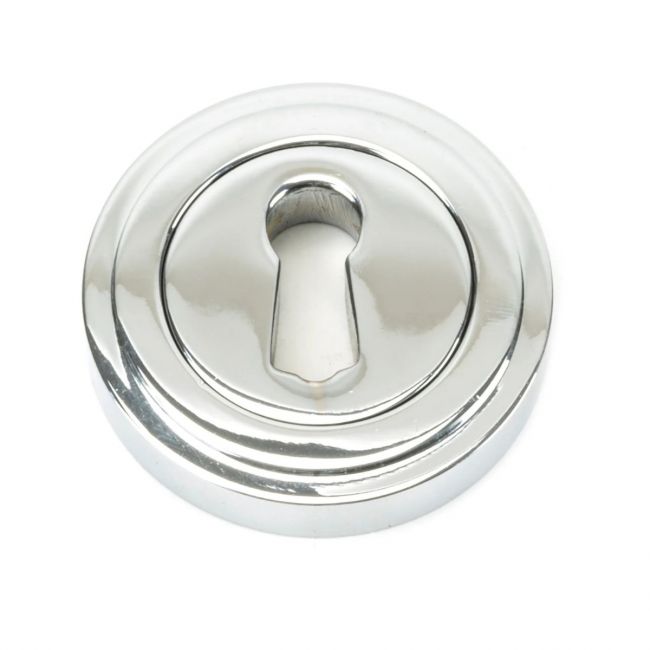 The Art Deco Concealed Standard Keyhole Escutcheon - Polished Chrome on a White Background .jpg The Art Deco Concealed Standard Keyhole Escutcheon - Polished Chrome on a White Background .jpg