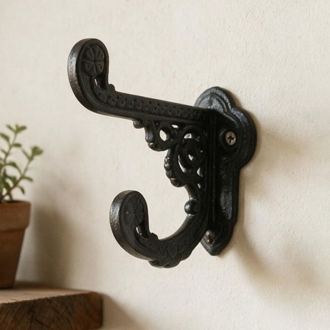 The "Basildon" Coat Hook Shown up close on a Well lit wall - Digital Illustration The "Basildon" Coat Hook Shown up close on a Well lit wall - Digital Illustration