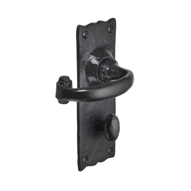 Bathroom Door Handles - Privacy Lever Pair on a White Background Bathroom Door Handles - Privacy Lever Pair on a White Background
