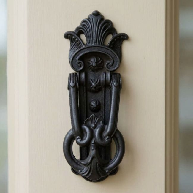 Victorian Style Door Knocker in Black 