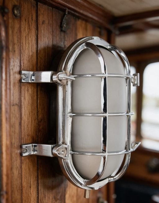 Brass Bulkhead “Seven Seas” Light 