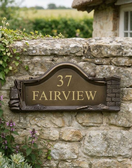 Bronze Builders House Name Sign Bronze Builders House Name Sign